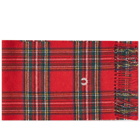 Fred Perry Authentic Men's Royal Stewart Tartan Scarf in Red
