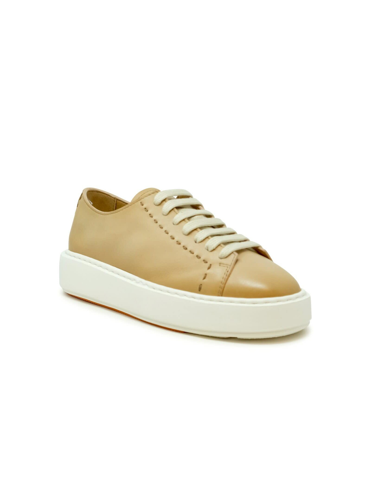 Santoni Brown Leather Sneaker