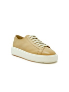 Santoni Brown Leather Sneaker