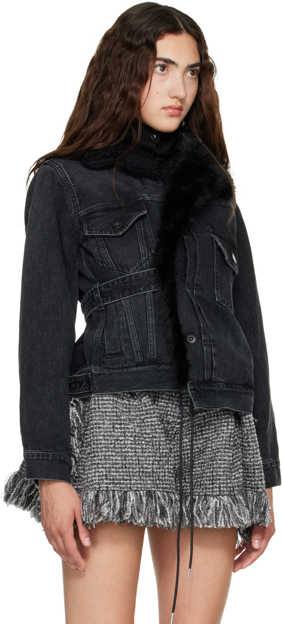 sacai Black Denim Jacket