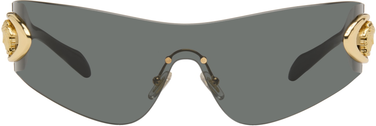 Versace Black Eclipse Wrap Sunglasses