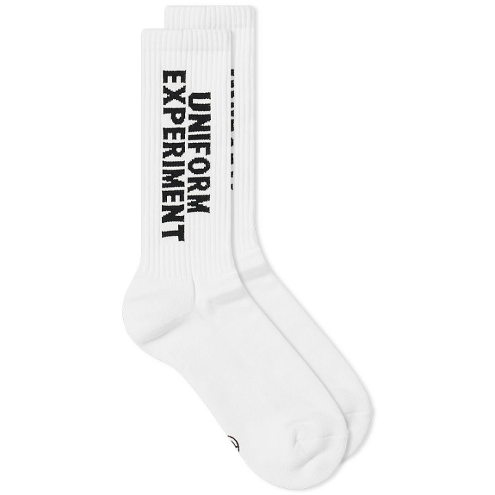 Photo: Uniform Experiment Men's Logo Socks in White