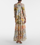 Camilla Embellished printed silk maxi dress