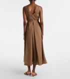 Velvet Reta linen midi dress