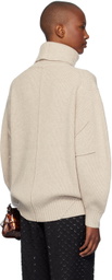 Helmut Lang Beige Apex Turtleneck