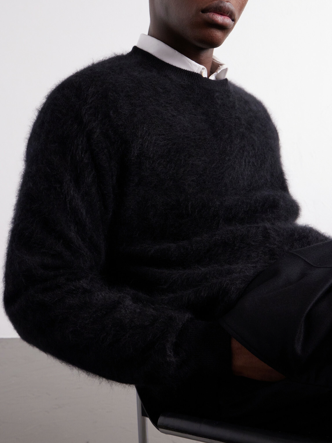 ssstein - Brushed Cashmere Sweater - Black