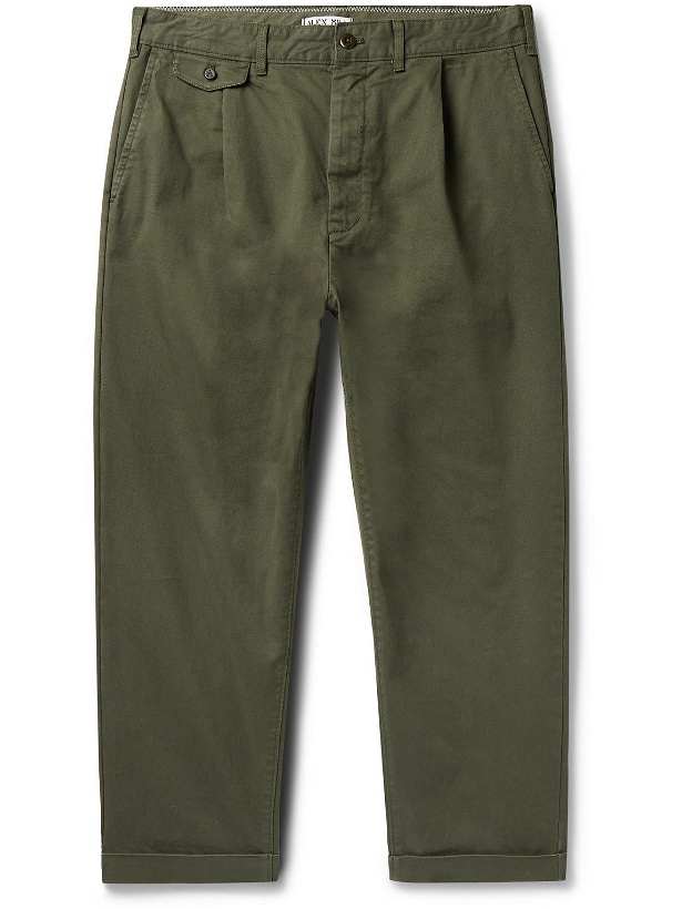 Photo: Alex Mill - Cropped Tapered Cotton-Blend Twill Chinos - Green