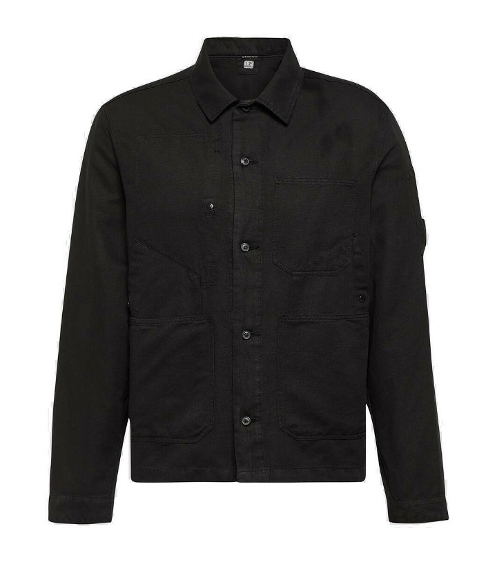 Photo: C.P. Company Single-breasted cotton and linen overshirt