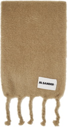 Jil Sander Beige Plain Scarf