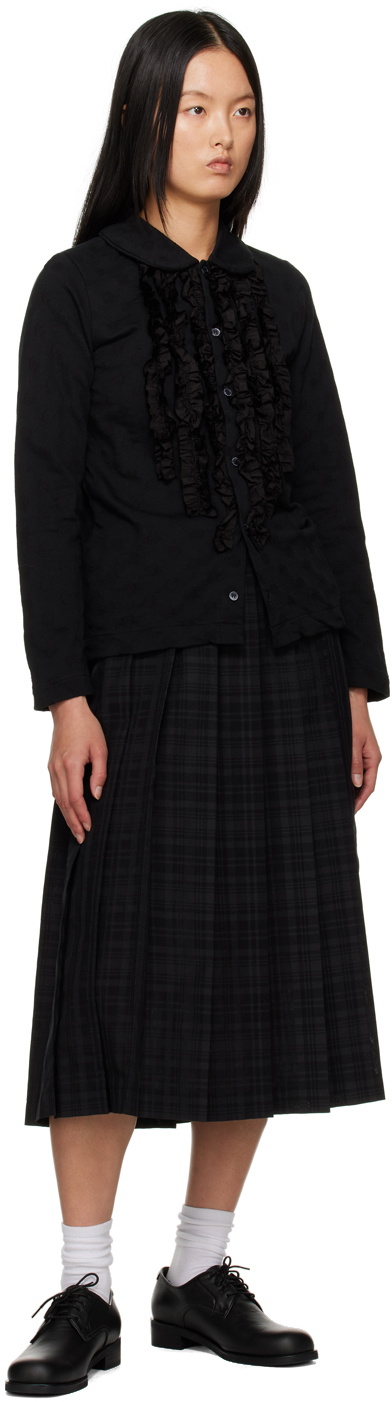 tao Black Ruffled Shirt