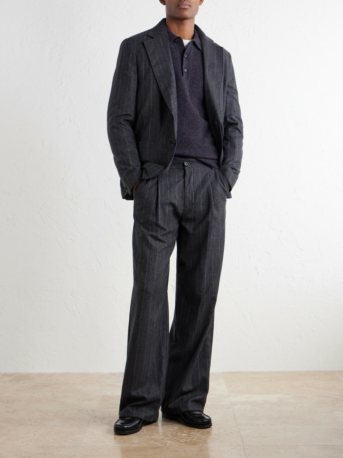 Sunspel - Wool Polo Shirt - Blue