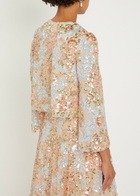 Needle & Thread Baroque Sequin-embellished Tulle Jacket Cream