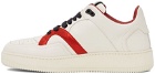 Human Recreational Services Off-White & Red Mongoose Low Sneakers