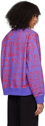 Versace Jeans Couture Blue & Red Doodle Sweatshirt