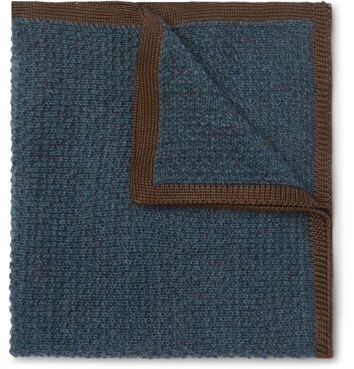Photo: Brioni - Cashmere and Silk-Blend Pocket Square - Blue