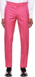 Alexander McQueen Pink Wool Trousers
