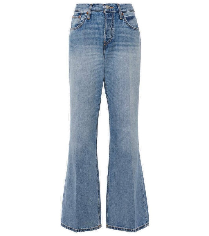 Photo: Re/Done Loose Boot mid-rise wide-leg jeans
