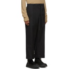 Jil Sander Plus Black Cropped Wide-Leg Casual Trousers