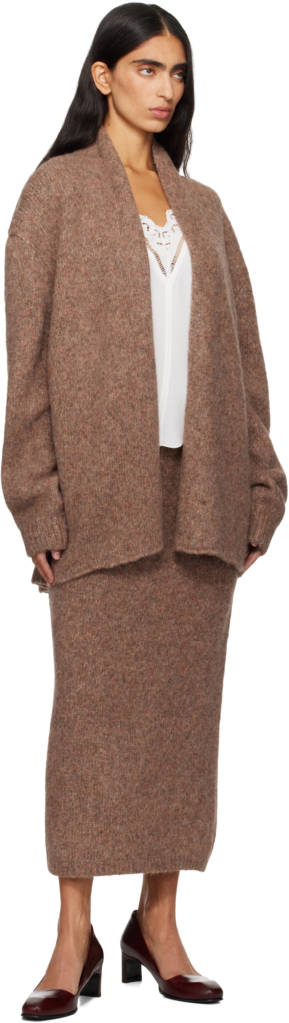 Lauren Manoogian Beige Loft Shawl Cardigan