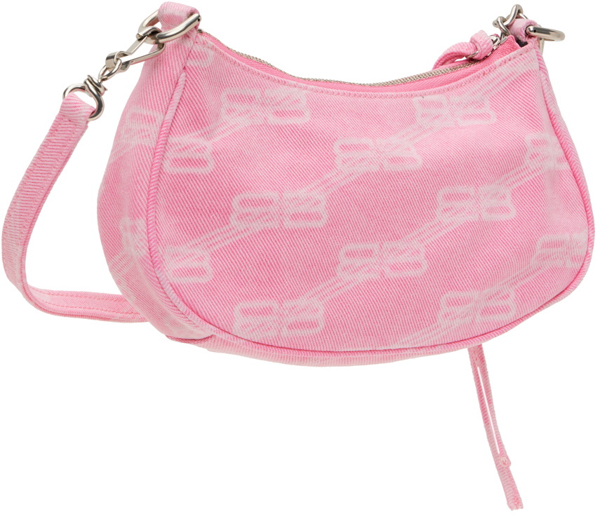 Balenciaga Pink Mini 'Le Cagole' Denim Bag Balenciaga