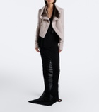 Rick Owens Asymmetric alpaca and wool-blend jacket