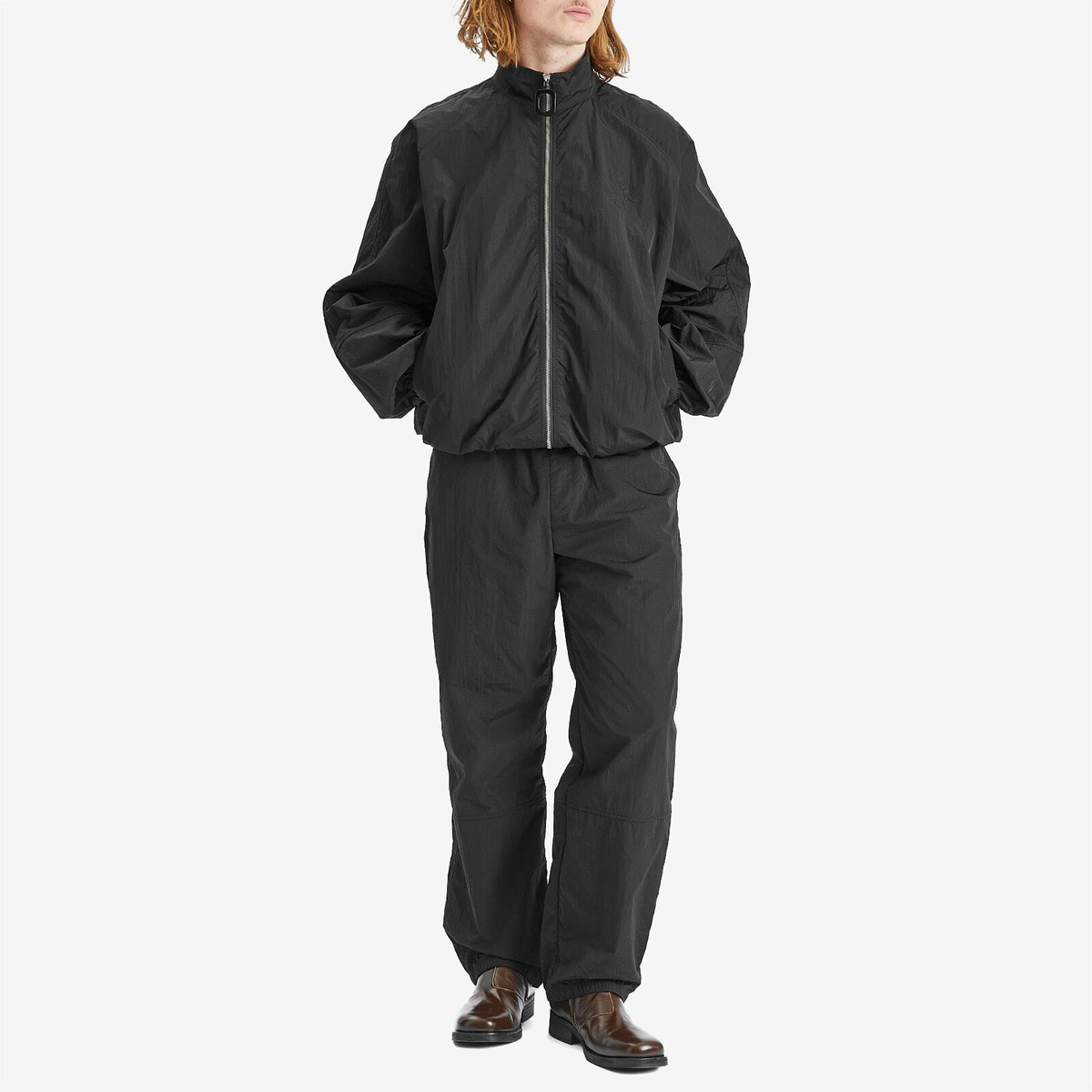 【JW ANDERSON】黒 ナイロンジャケット JW Anderson Men's Raglan Sleeve Track Jacket in Black JW Anderson