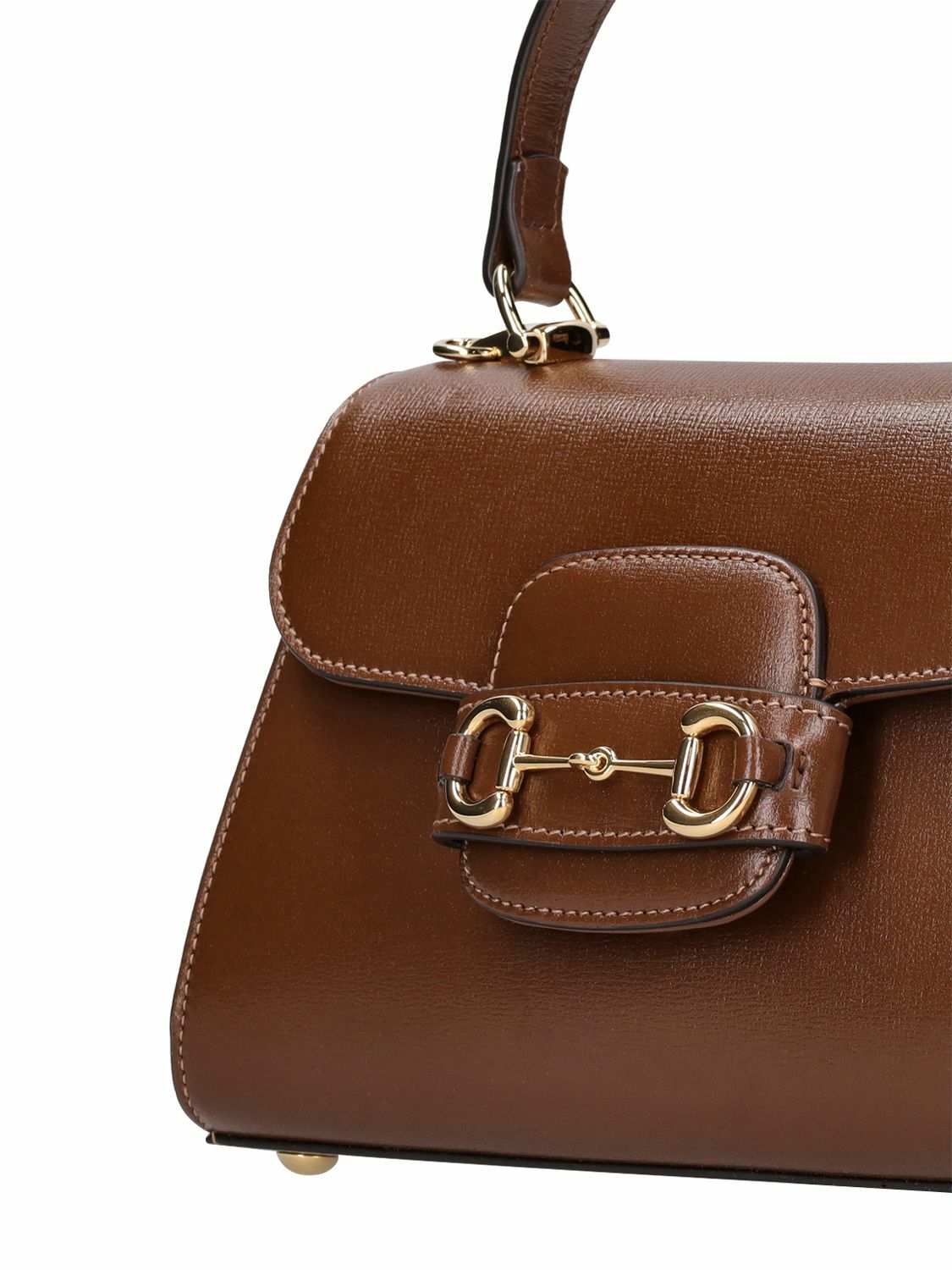 GUCCI - 1955 Horsebit Leather Top Handle Bag