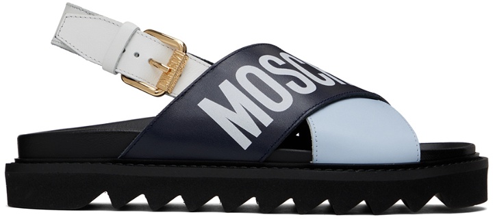 Photo: Moschino Multicolor Criss-Cross Sandals
