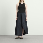 ST. Agni Women's Knit Bodice Asymm Dress in Black