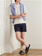 Theory - Curtis 7&quot; Straight-Leg Good Linen Shorts - Blue