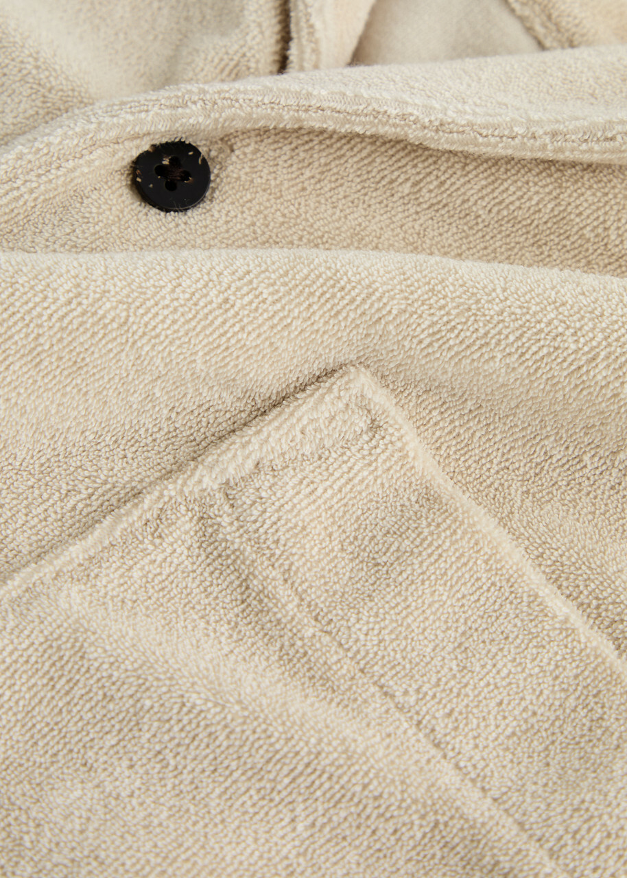 Paige Colvin Cotton-blend Terry Shirt Cream