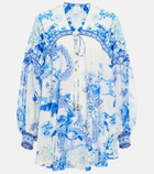 Camilla Printed silk blouse