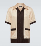 Dolce&Gabbana Logo silk twill bowling shirt