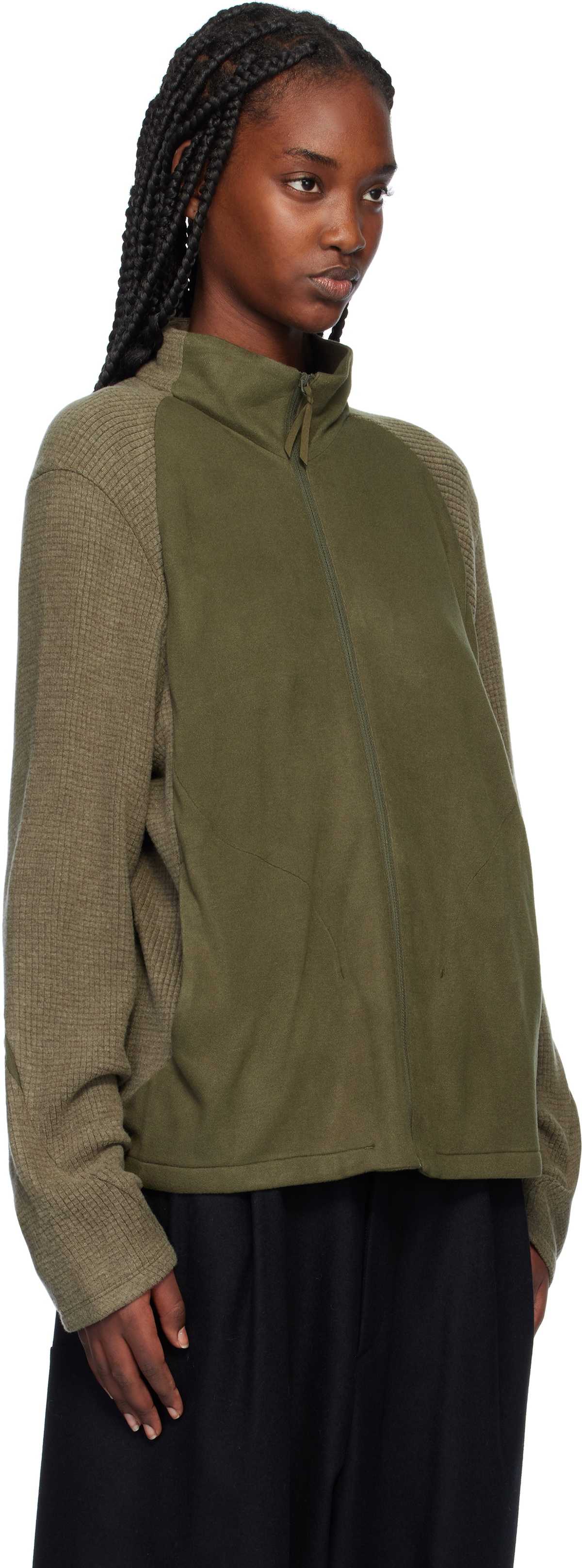 POST ARCHIVE FACTION (PAF) Khaki 7.0 Right Sweatshirt