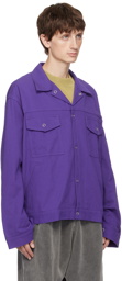 Acne Studios Purple Spread Collar Jacket