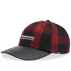 Neighborhood Men's Buffalo Check Dad Cap in Red