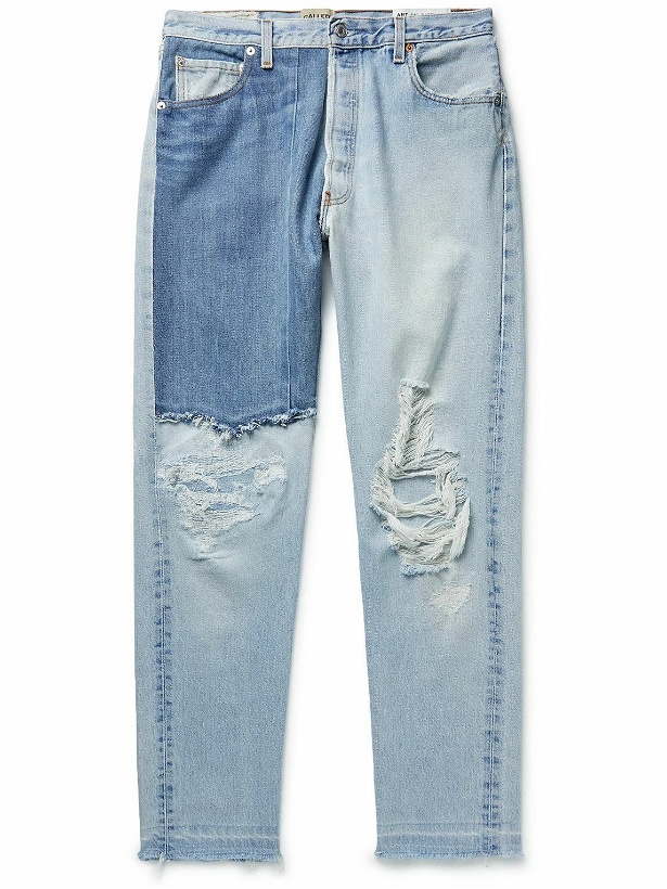 Photo: Gallery Dept. - Ken Slim-Fit Panelled Distressed Jeans - Blue