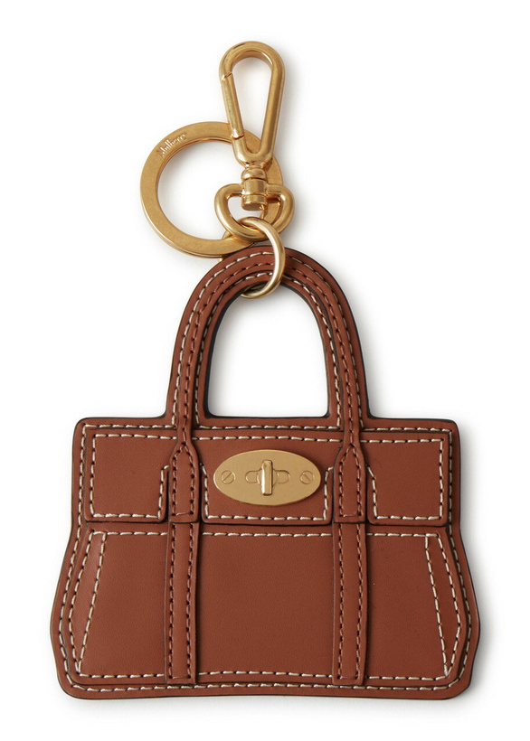 Photo: Mulberry Bayswater Leather bag Charm - Brown - One Size
