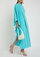 Roksanda Hilma Draped Crepe Midi Dress Blue