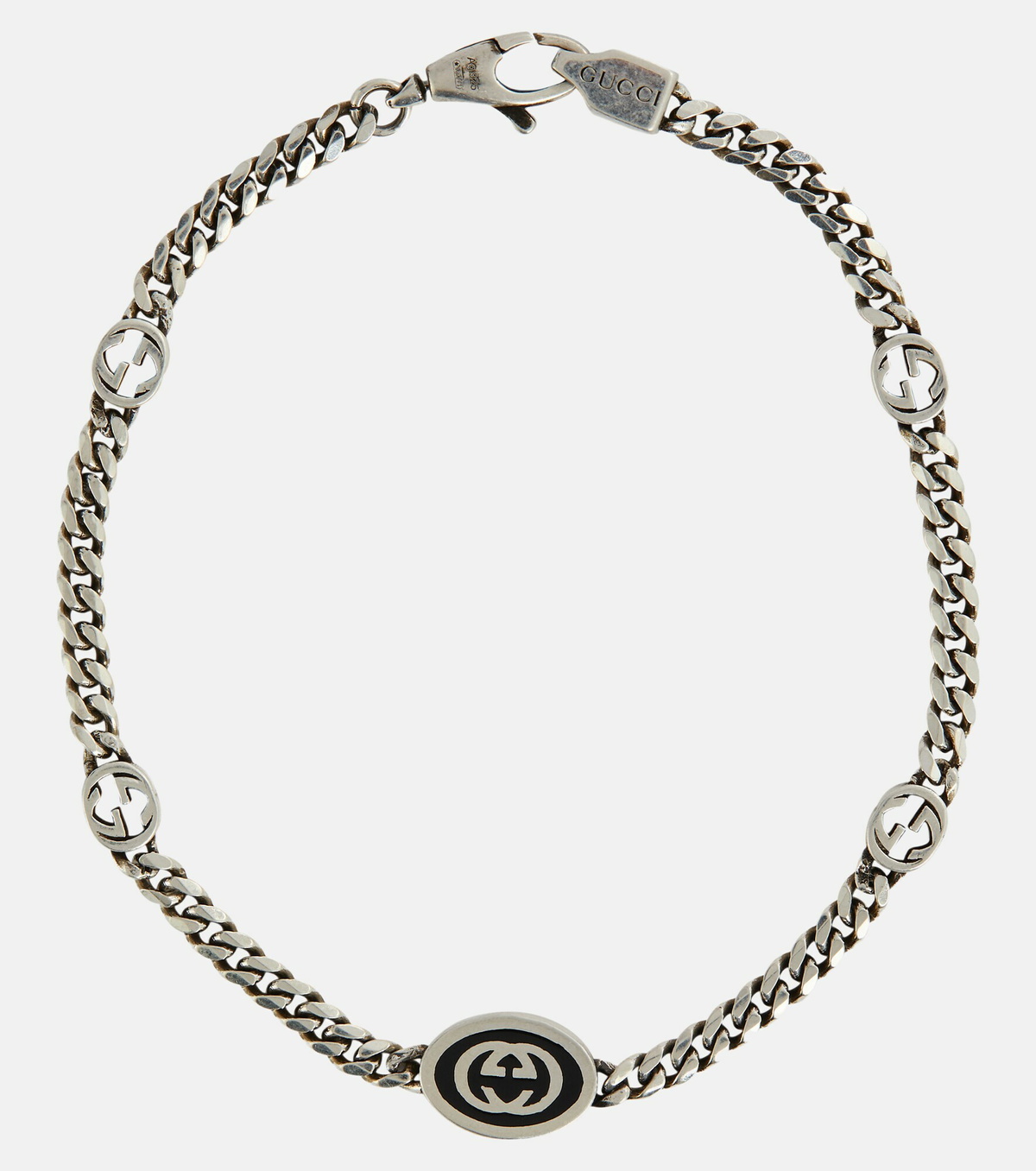 Gucci - GG sterling silver chain-link bracelet Gucci