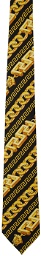 Versace Black & Gold Chain Tie