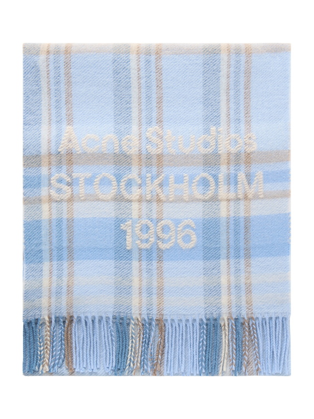Photo: Acne Studios - 1996 Fringed Checked Wool-Blend Scarf
