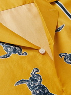 BODE - Printed Silk-Twill Shirt - Yellow