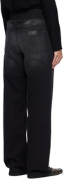 MM6 Maison Margiela Black Straight-Leg Jeans