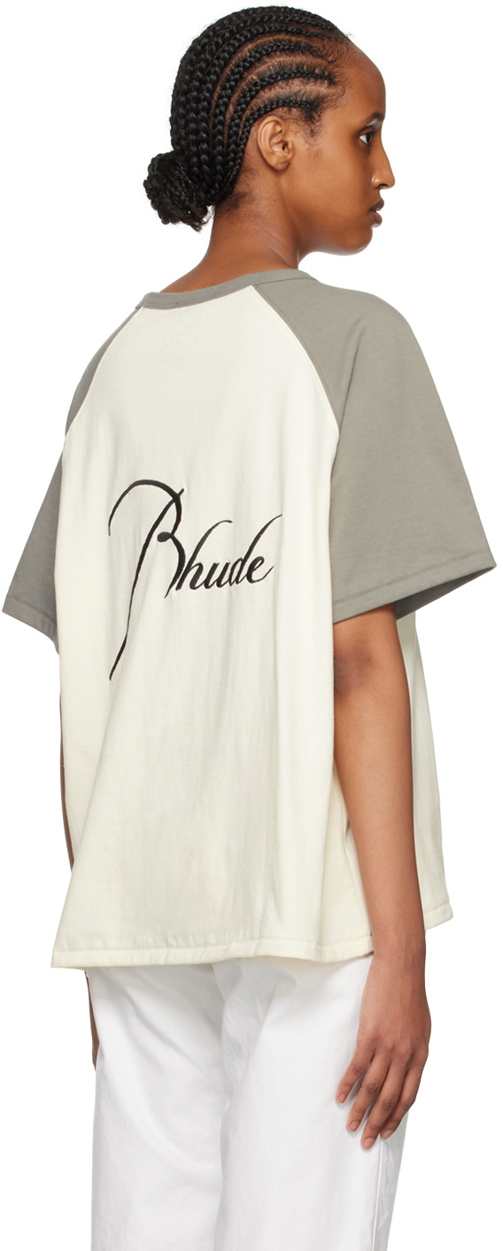 RHUDE♡ オフホワイト 'Rhude' Cadre Tシャツ RHUDE CADRE TEE – R H U D E
