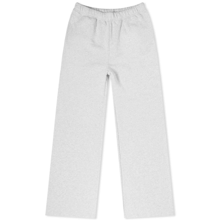 Photo: Good American Women's Brushed Fleece Wide Leg Sweat Pants in Grey