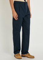 Valentino Garavani Logo-embroidered Twill Chino Trousers Navy