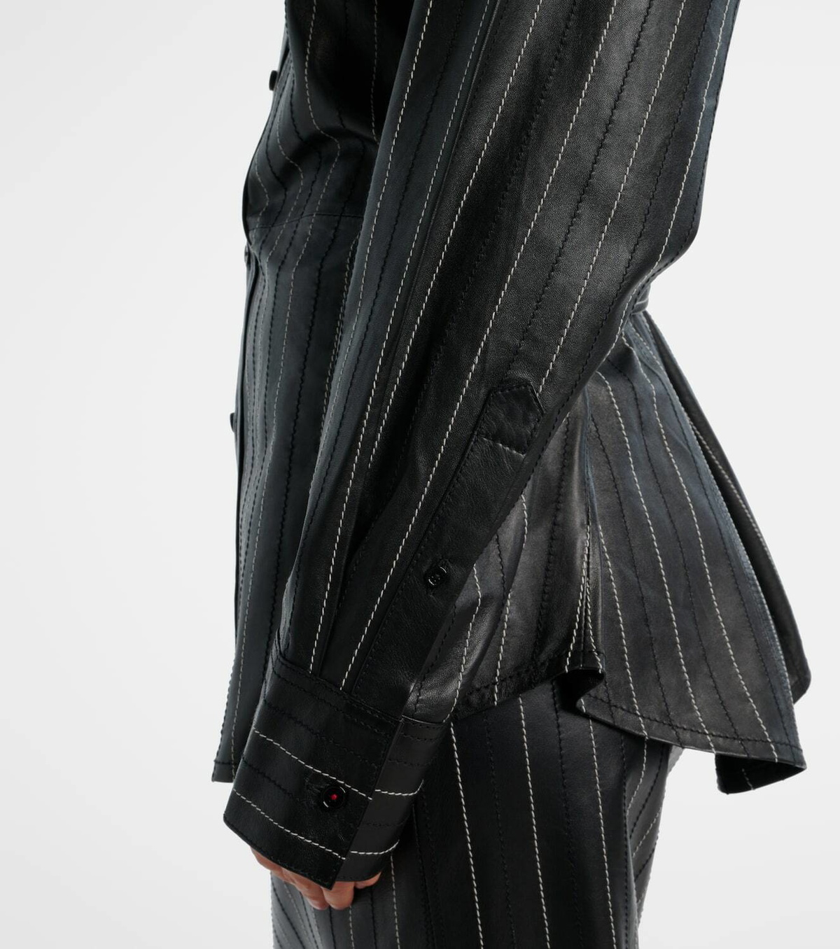 Victoria Beckham Belted leather jacket