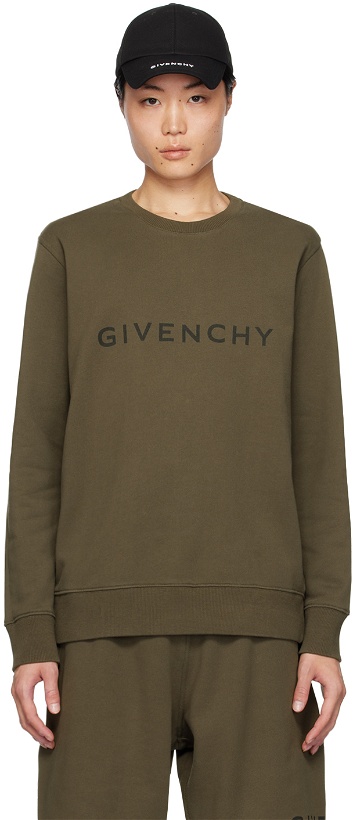 Photo: Givenchy Khaki Slim Fit Sweatshirt