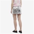 Stine Goya Women's Casey Crinkled Mini Skirt in Silver